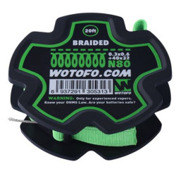 FIL RESISTIF : WOTOFO BRAIDED WIRE 20 FEET/SPOOL